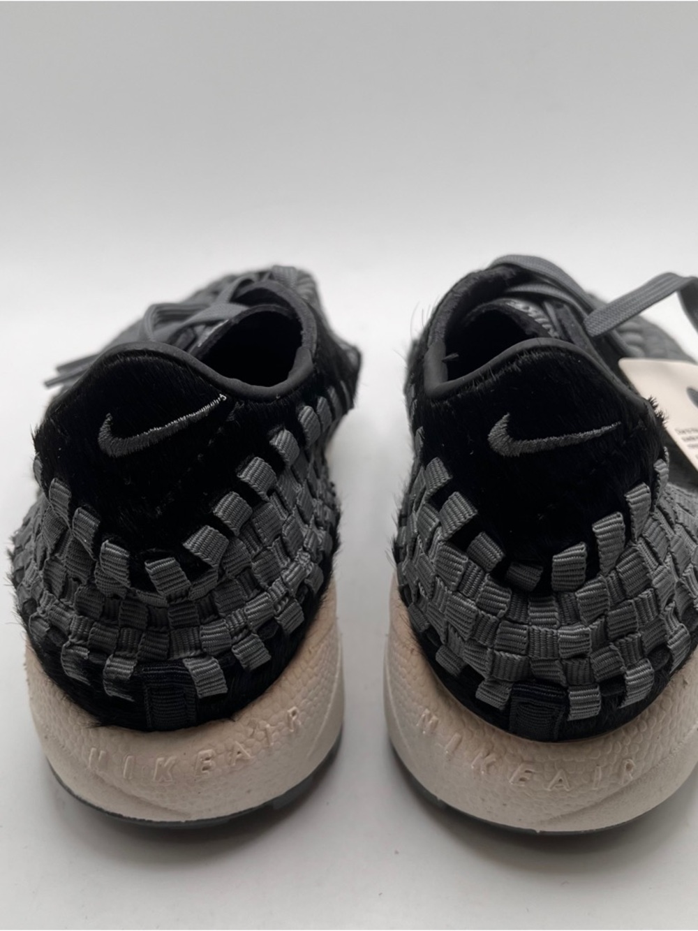 Nike Air Footscape Woven Black and Smoke Grey Nike Woven Slip-On Sneakers SZ5.5 - Picture 7 of 10